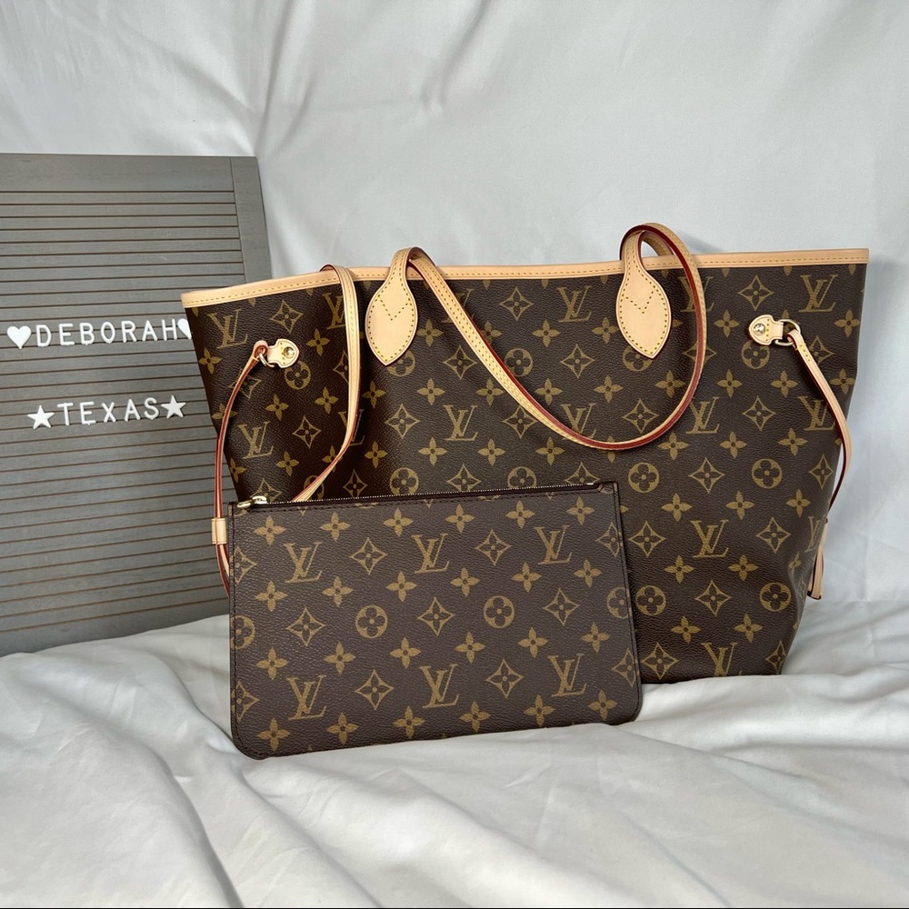 Brand New Louis Vuitton Neverfull MM in Monogram Beige